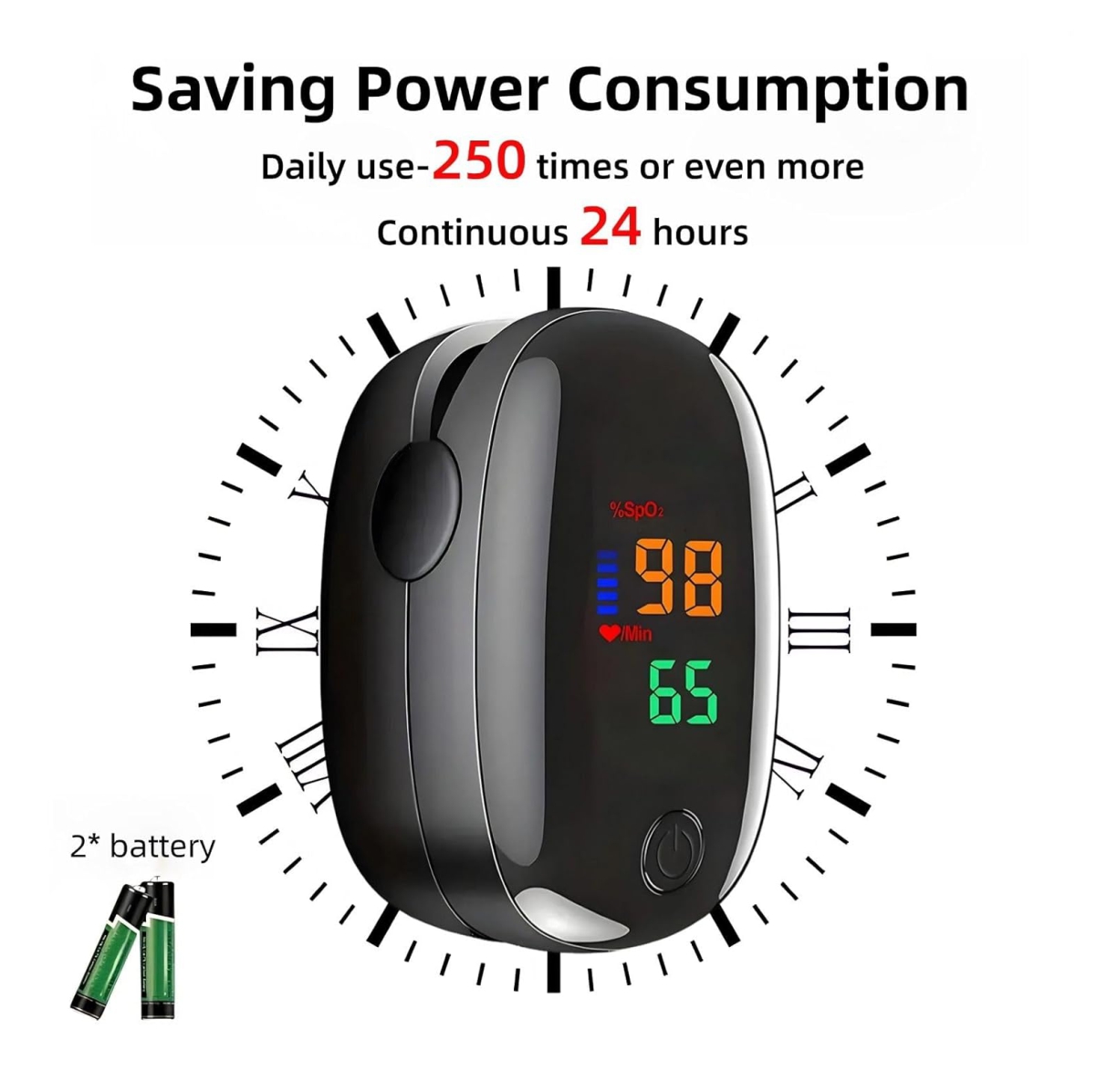 Miniatura 5 de Oximetro de pulso monitor SpO2 sin curva